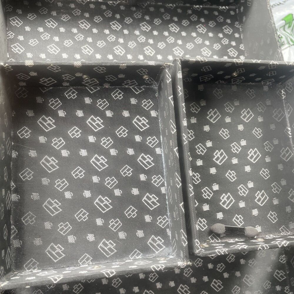 Caboodles Black Lace Makeup Cosmetic Organizer Train Case - Picture 8 of 16